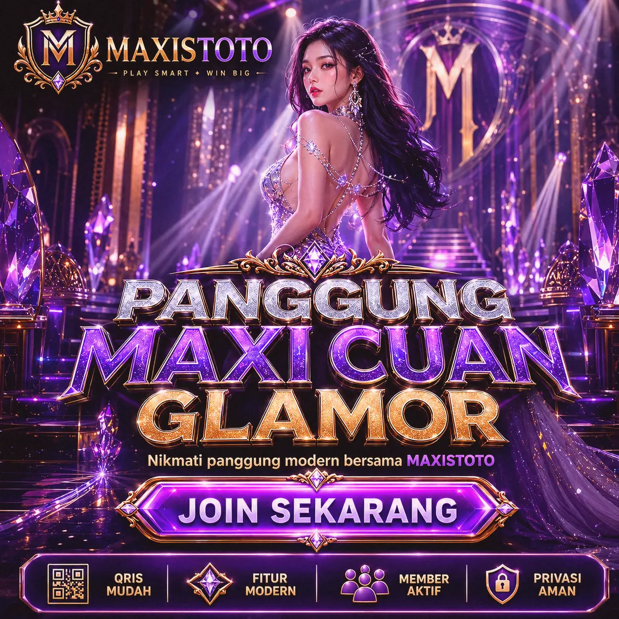 Ilustrasi simbol fitur bonus game slot seperti free spin dan multiplier